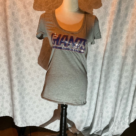 PINK Victoria's Secret Tops - NFL PINK Victoria's Secret Giants Sequin T-Shirt